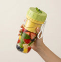 Portable Blender Juicer Cup, USB Rechargeable Personal Smoothie Maker with Glass Cup for Fruit Juice & Shakes