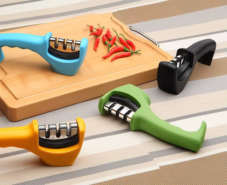 Kitchoice®063 -3-Stage Knife Sharpener Helps Repair, Restore and Polish Blades