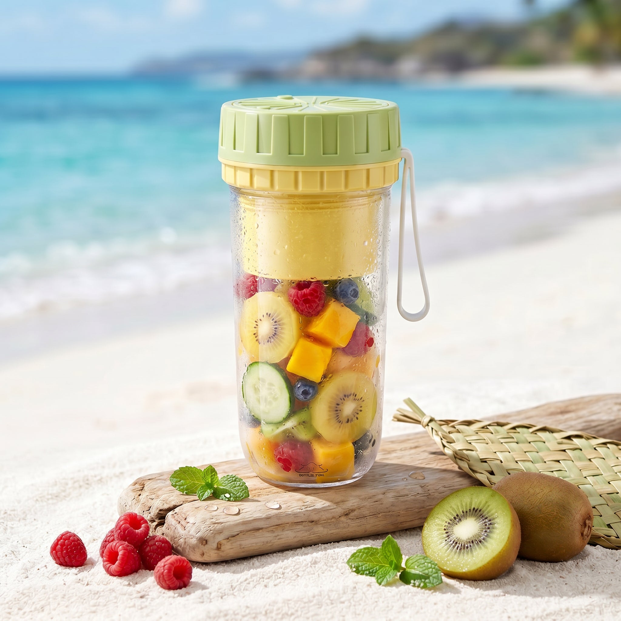 Portable Blender Juicer Cup, USB Rechargeable Personal Smoothie Maker with Glass Cup for Fruit Juice & Shakes
