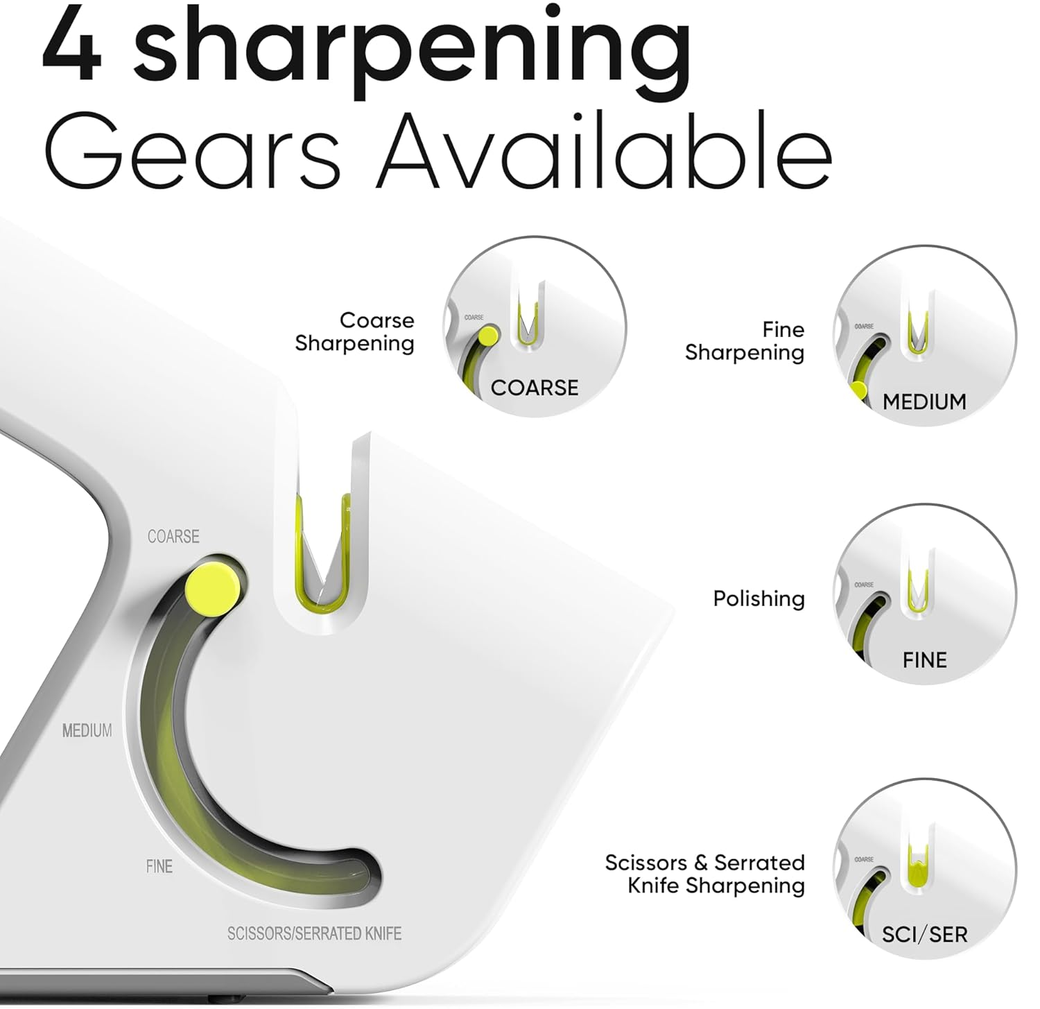Kitchoice® 75 Multi-Function Knife Sharpener – Stylish Adjustable Sharpener for Everyday Kitchen Use