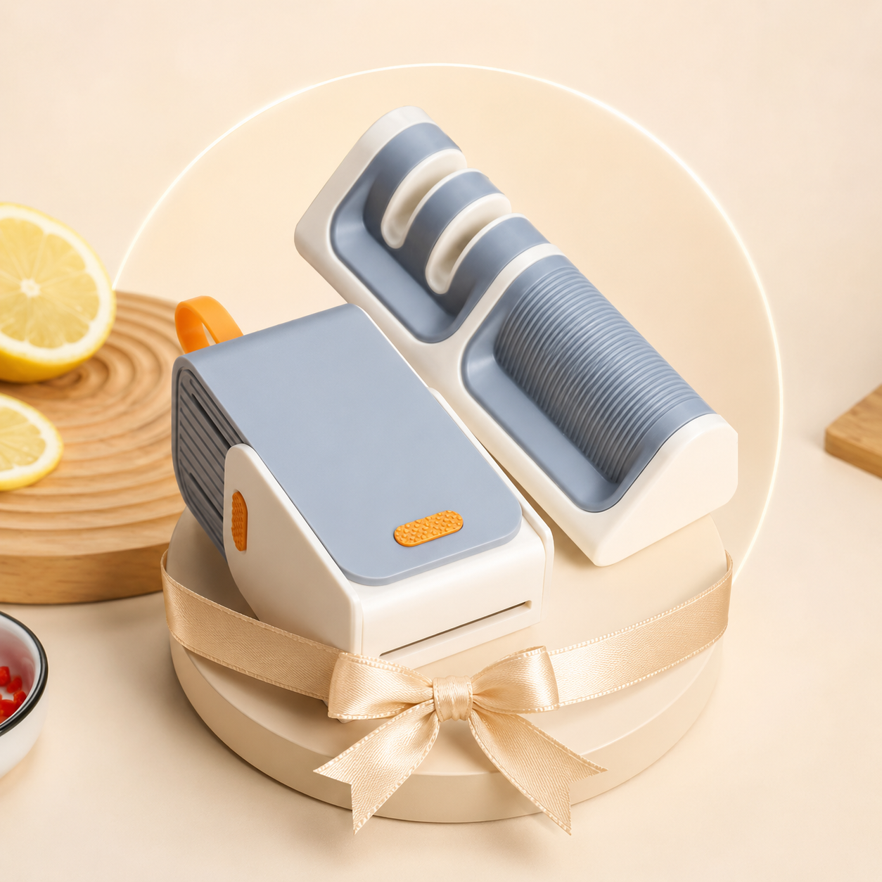 Kitchoice® Pocket Knife Sharpener – Compact 3-in-1 Sharpening Tool for Kitchen & Travel