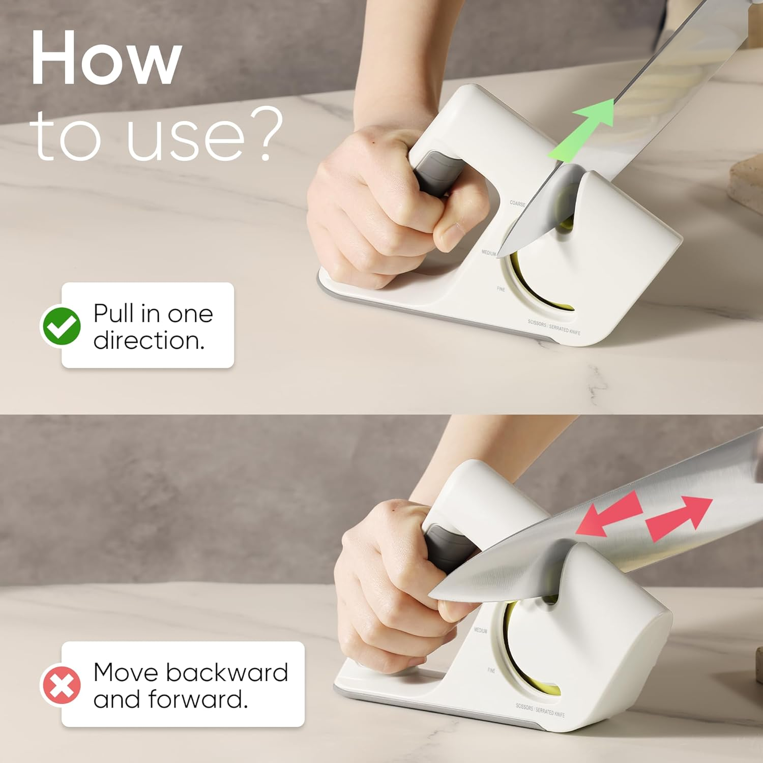Kitchoice® 75 Multi-Function Knife Sharpener – Stylish Adjustable Sharpener for Everyday Kitchen Use