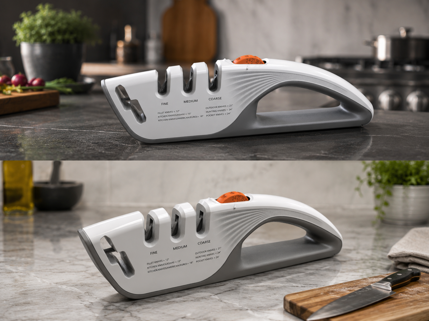 Kitchoice® 076C Professional Adjustable Knife Sharpener – 5 Precision Sharpening Angles for Every Blade Type