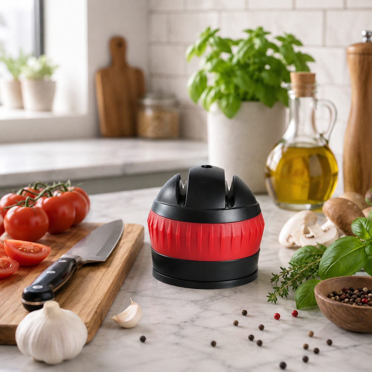 Kitchoice®019 Mini Knife Sharpener – Suction Base, Fast & Easy Sharpening