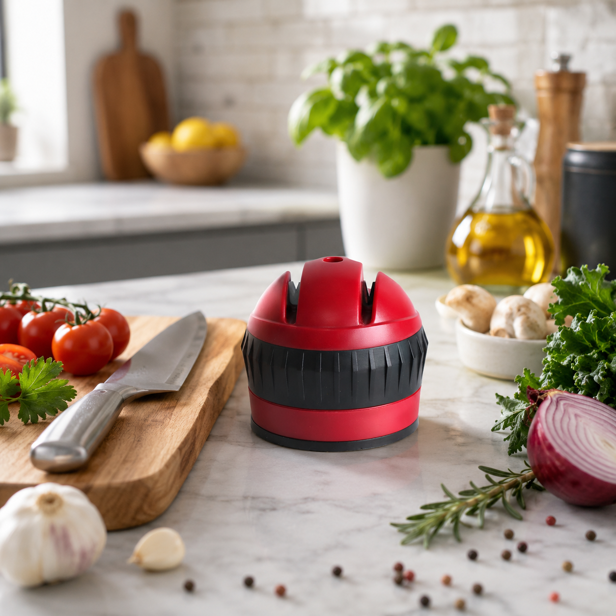 Kitchoice®019 Mini Knife Sharpener – Suction Base, Fast & Easy Sharpening